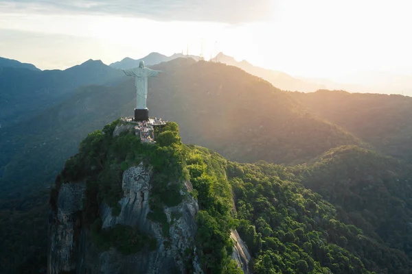 Rio Janeiro Brazil May 2022 Aerial View Christ Redeemer Statue — Stock fotografie