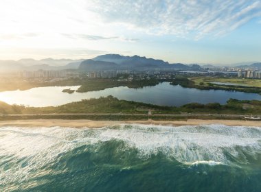 Barra da Tijuca - Rio de Janeiro, Brezilya 'da Rezerv Sahili, Marapendi Gölü ve Rezervi