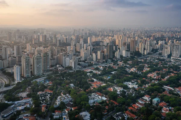Aerial View Brooklin Velho Neighborhood Sao Paulo Brazil — Stok fotoğraf