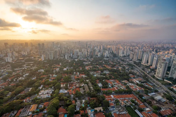 Aerial View Brooklin Velho Neighborhood Sao Paulo Brazil — 스톡 사진
