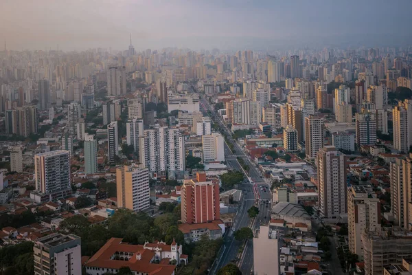 Aerial View Mirandopolis Neighborhood Jabaquara Avenue Sao Paulo Brazil — Stok fotoğraf