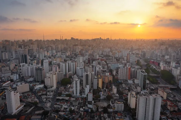 Aerial View Sao Paulo Skyline Liberdade Neighborhood Sao Paulo Brazil — Foto Stock