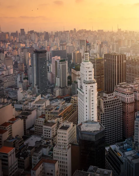 Altino Arantes Building Former Banespa Now Farol Santander Aerial View —  Fotos de Stock