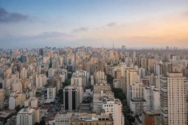 Aerial View Santa Cecilia Neighborhood Sao Paulo Brazil — Zdjęcie stockowe