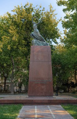 Bratislava, Slovakia - Oct 14, 2019: Victory Monument by Jozef Kostka, 1947 - Bratislava, Slovakia