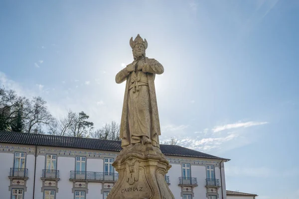 Braga Portugal Feb 2020 Caiaphas Staty Vid Temple Forecourt Vid — Stockfoto