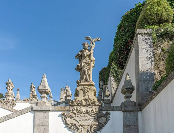 Braga Portugal Feb 2020 Sunamites Statue Five Senses Stairway Bom — 스톡 사진