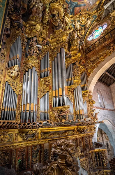 Brraga Portugal Feb 2020 Organs Braga Cathedral High Choir Braga — стокове фото
