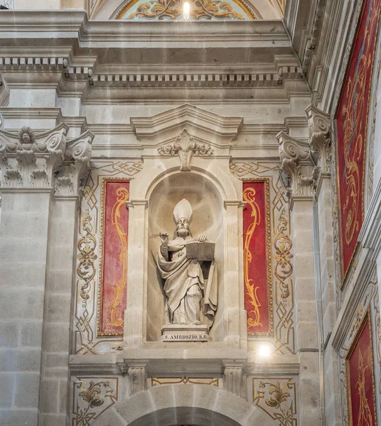 Braga Portugal Février 2020 Statue Saint Ambroise Sanctuaire Bom Jesus — Photo