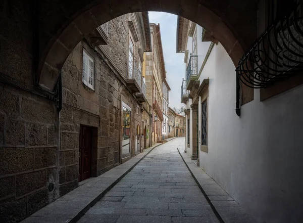 Medieval Santa Maria Street Calle Más Antigua Ciudad Guimaraes Portugal — Foto de Stock