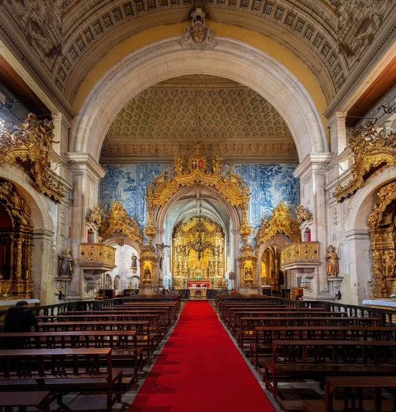 Guimaraes Portugal Febrero 2020 Iglesia San Francisco Interior Igreja Sao — Foto de Stock
