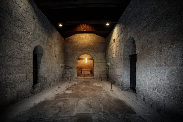 Guimaraes Portugal Feb 2020 Church Sao Miguel Castelo Interior Guimaraes — 스톡 사진