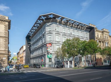 Budapeşte, Macaristan - 20 Ekim 2019: Terör Müzesi - Budapeşte, Macaristan