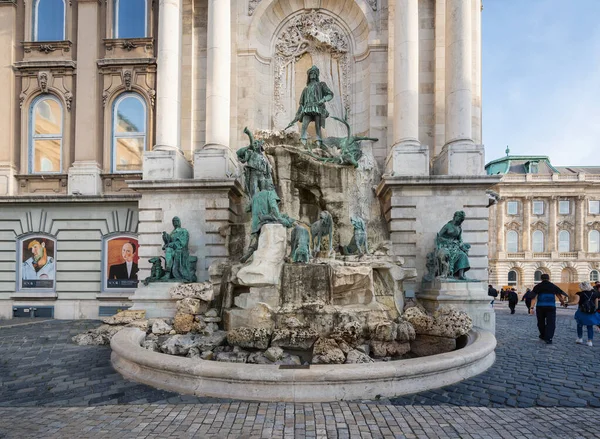 Будапешт Венгрия Октября 2019 Года Фойе Дворе Хуньяди Королевском Дворце — стоковое фото