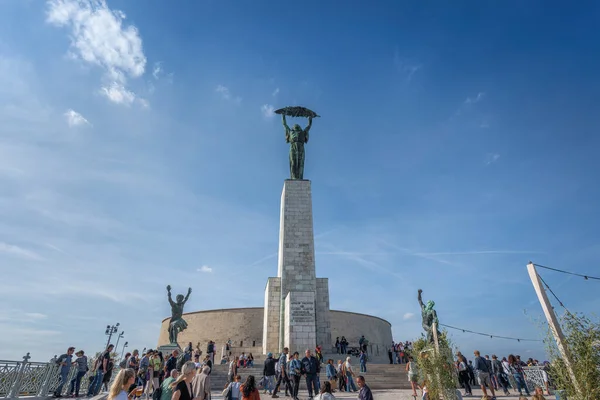 Budapest Ungarn Oktober 2019 Freiheitsstatue Auf Dem Gellert Berg Budapest — Stockfoto