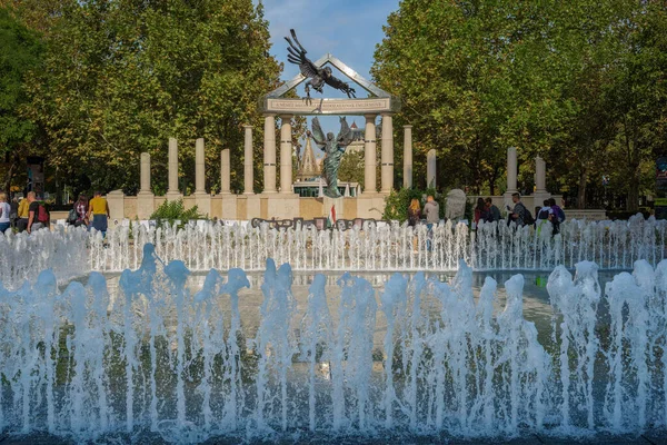 Budapest Hungría Octubre 2019 Monumento Las Víctimas Ocupación Alemana Plaza — Foto de Stock