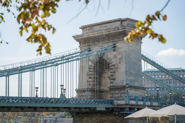 Szechenyi Kettenbrücke Budapest Ungarisch — Stockfoto