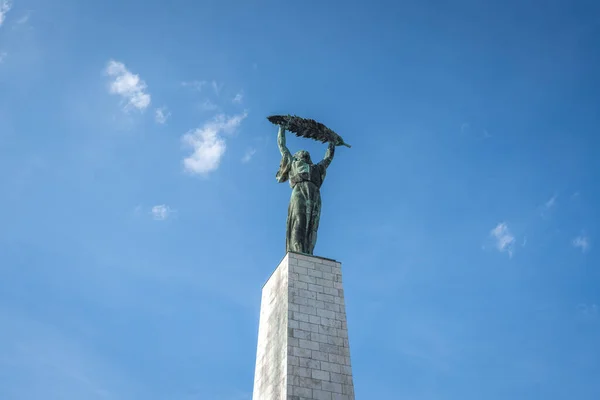 Freiheitsstatue Auf Dem Gellert Berg Budapest Ungarn — Stockfoto
