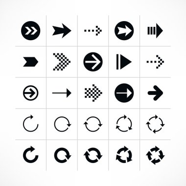 25 ok işareti Icon set