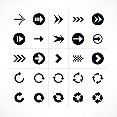 25 ok işareti Icon set