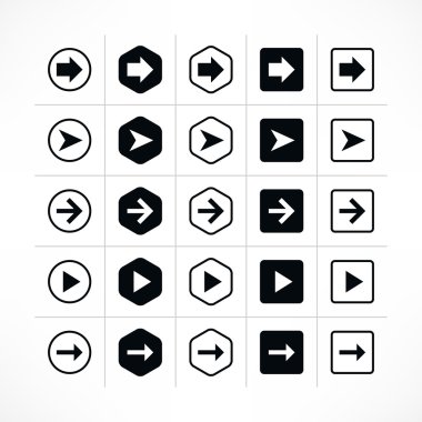 25 ok işareti Icon set