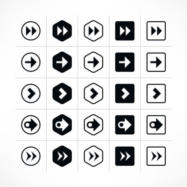25 ok işareti Icon set