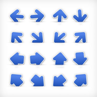 kobalt ok işareti etiket kesim cep üzerine kağıt.