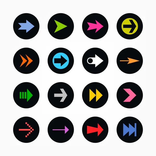 Arrow sign icon set. — Stock Vector