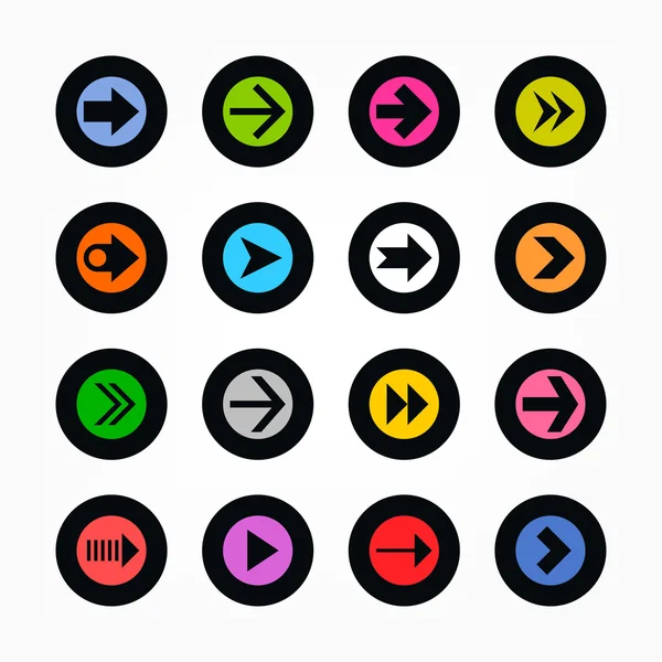 Arrow sign icon set. — Stock Vector