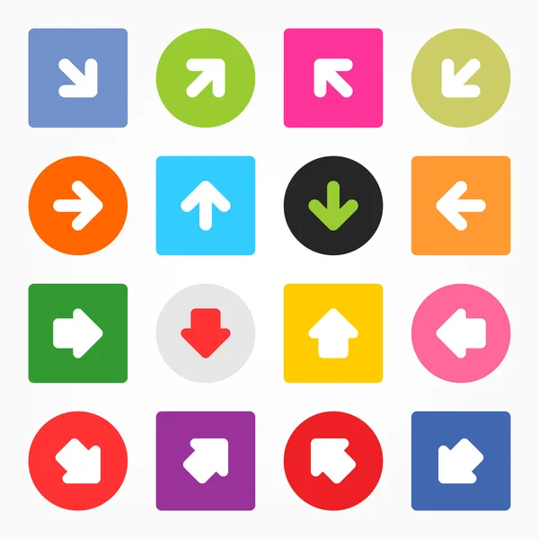 Signo de flecha icono conjunto — Vector de stock