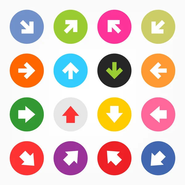 Signo de flecha icono conjunto. — Vector de stock