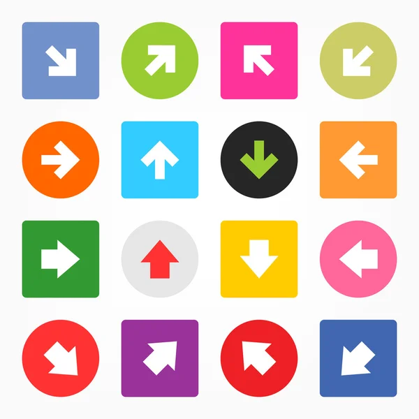 Arrow sign icon set — Stock Vector