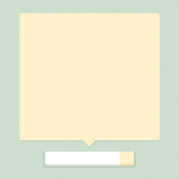 Bouton web blanc avec pointe de ballon vide beige en forme sur fond vert avec motif de texture en cuir. Simple minimaliste, plat, solide, style uni . — Image vectorielle