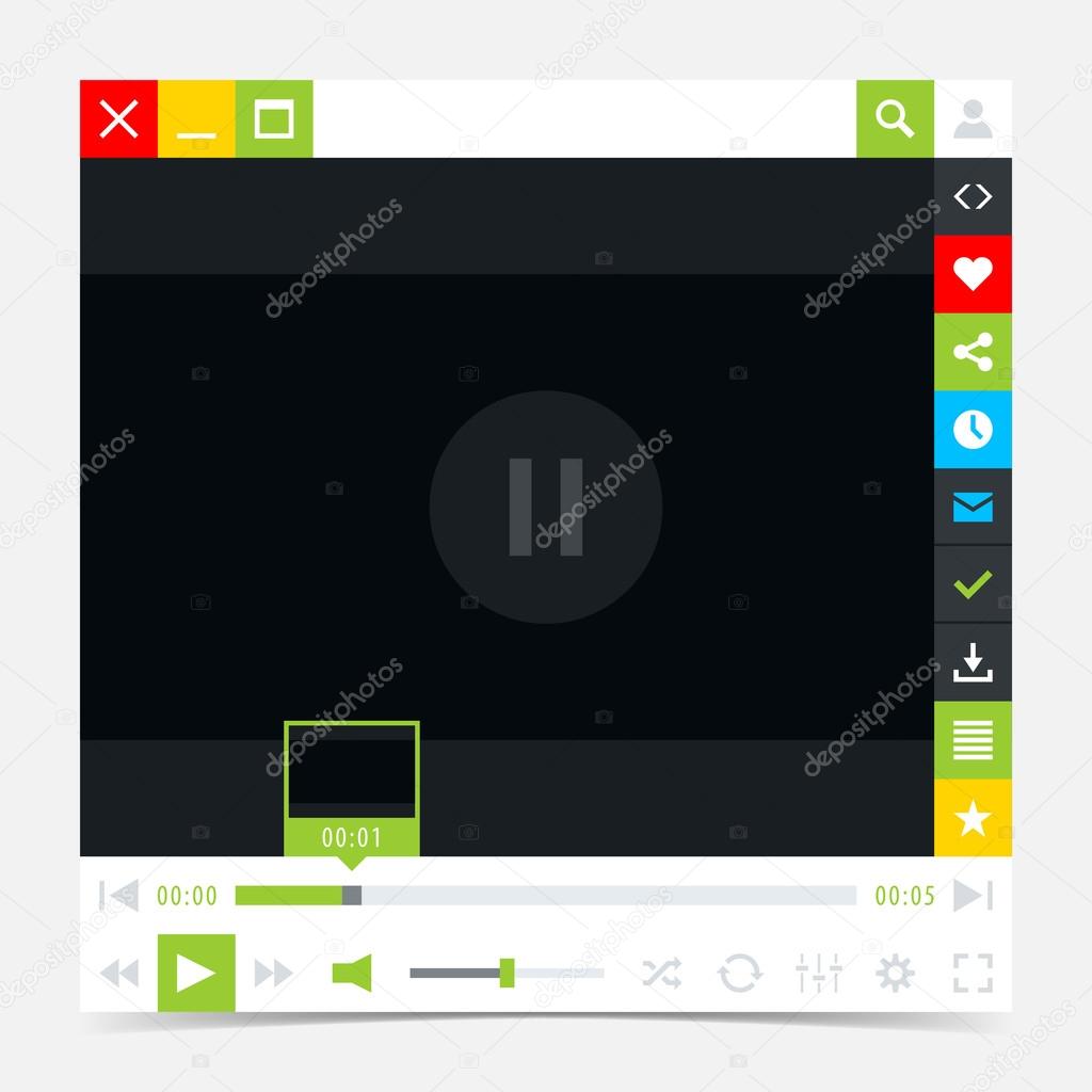 Media player with video loading bar