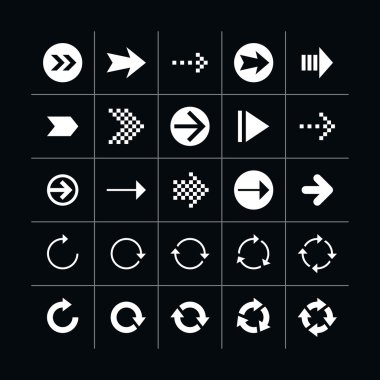 25 ok işareti Icon set