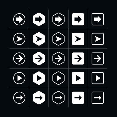 25 ok işareti Icon set