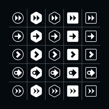 25 ok işareti Icon set