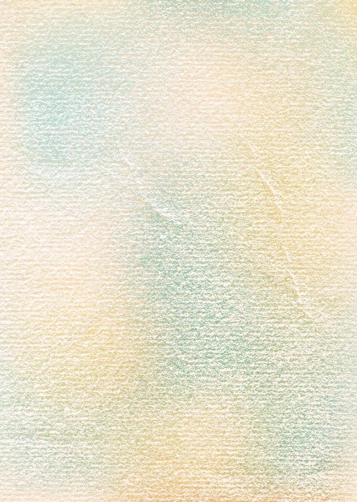 Watercolor paper vintage texture with damages, folds and scratches. Old blank background with space for text. Green, blue, brown, beige color spots