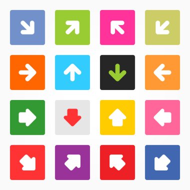 ok işareti popüler renkler simgesi