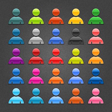 25 kullanıcı profili parlak web düğme. Değişim renk gri arka plan gürültü doku etkisi ile internet düğmesi için. 10 eps vektör. daha fazla web tasarım elemanı şablon benim galeride görmek