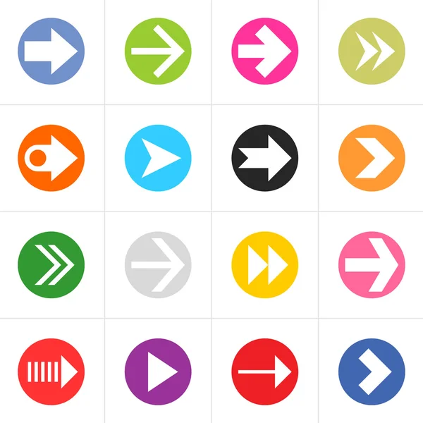 Signo de flecha icono conjunto — Vector de stock