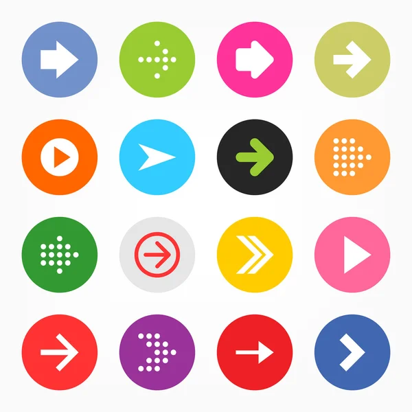 Signo de flecha icono conjunto — Vector de stock