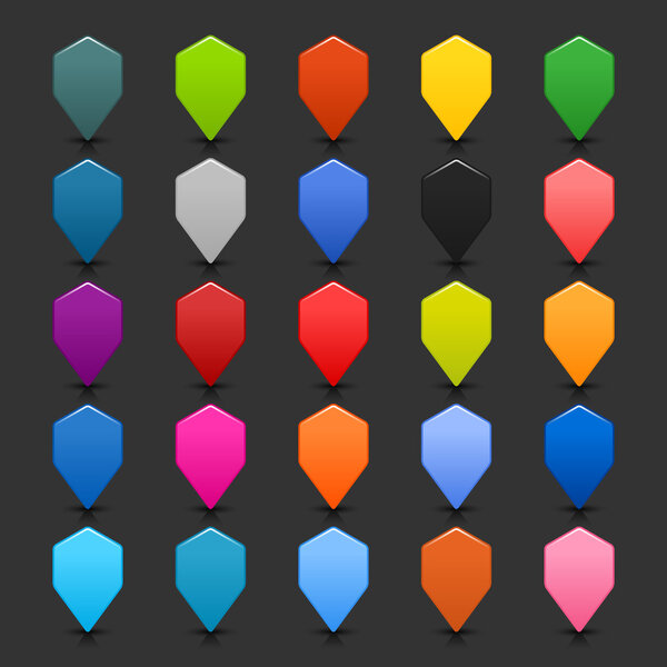 25 mapping pins sign web map icon