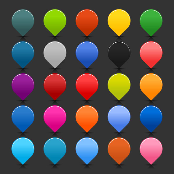 25 mapping pins sign web map icon