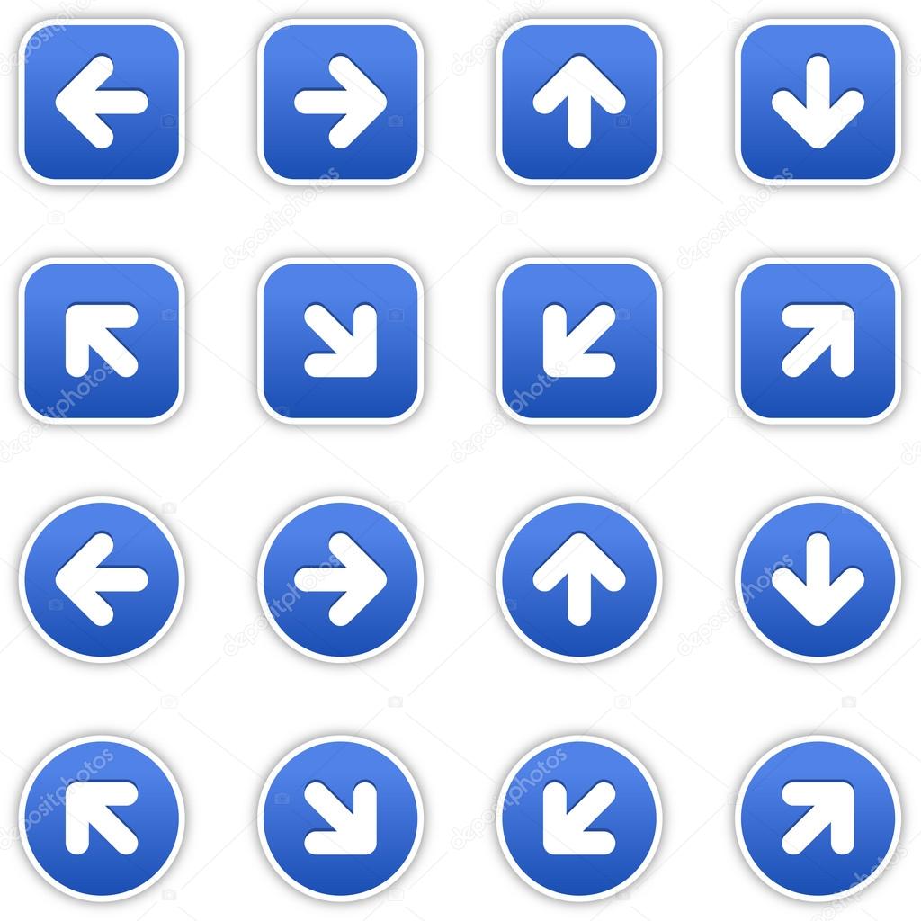 Cobalt stickers with arrow sign