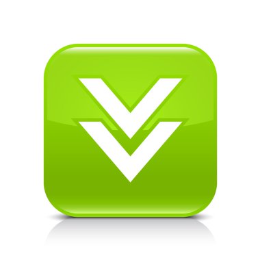 yeşil parlak web düğmesi ile ok download işaret