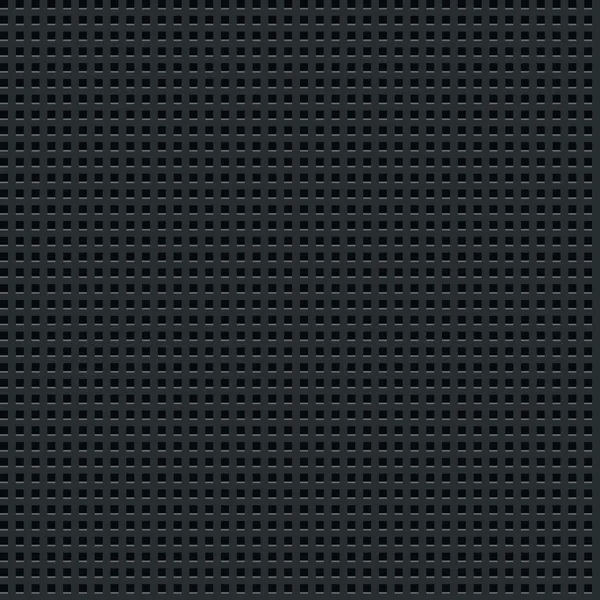 Subtle pattern dark background. Seamless texture perforated metal surface with square holes. Contemporary swatch simple modern style. Template size square format. Image bitmap copy vector illustration — Stock Vector