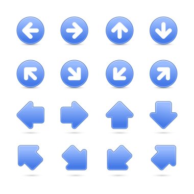 kobalt yuvarlak ve beyaz ok sumbol keçeleşmiş web düğmesine