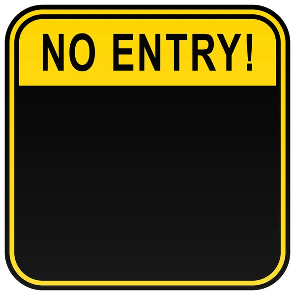 Black no entry blank caution sign on a white — Stock Vector