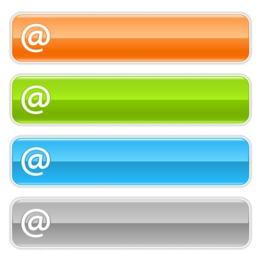 işareti web 2.0 navigasyon paneli. gölge beyaz arka plan üzerinde renkli parlak Internet düğmeler